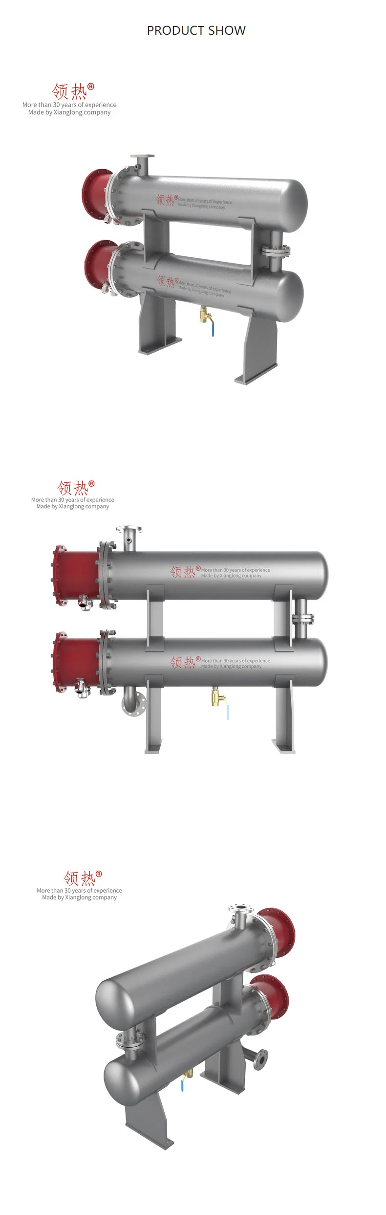 Industrial Immersion Double Skid Mounted in-Line Circulation Pipeline Flanged   Heater 